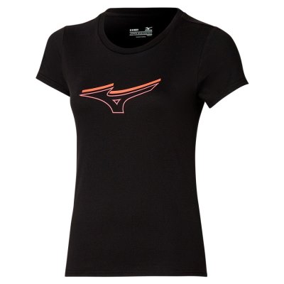 Camisa Mizuno Athletics RB Tee Mujer - Negros - Chile M718XTUZJP